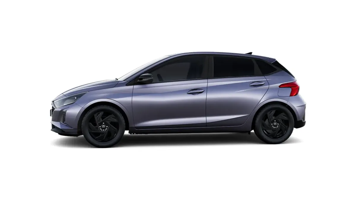 Hyundai i20 1.0T Black Line 90cv MY26 en renting en Málaga — Lateral
