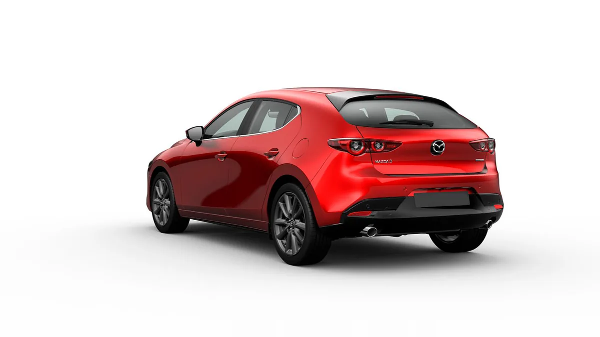Mazda 3 2.5L e-Skyactiv G MHEV 140CV 6AT Centre-Line RD en renting en Málaga — Trasera