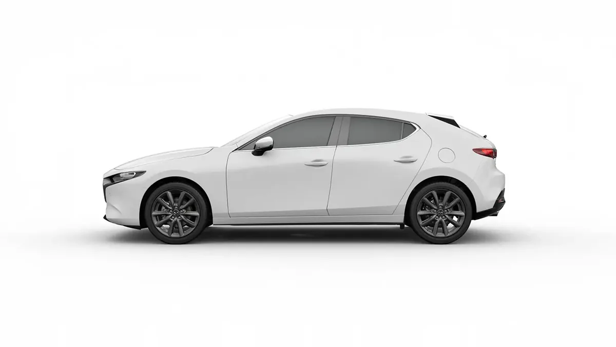 Mazda 3 2.5L e-Skyactiv G MHEV 140CV 6MT Prime-Line en renting en Málaga — Lateral